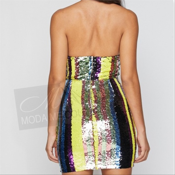 Dress Mini SEQUINS & STRIPES MINI DRESS - Picture 3 of 4